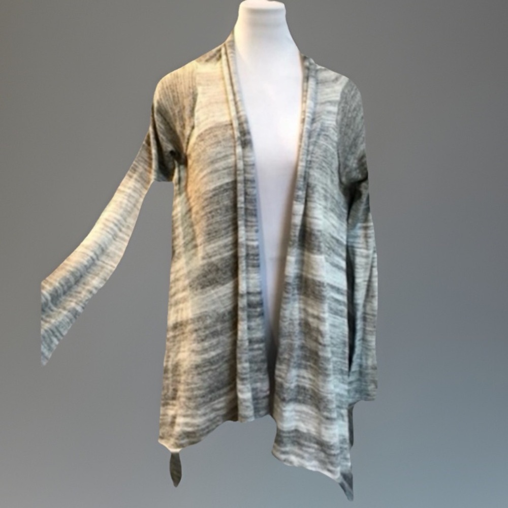 BoHo CHIC Gray/s Draping Soft Layering Open Cardigan Jacket Hi Low S/M